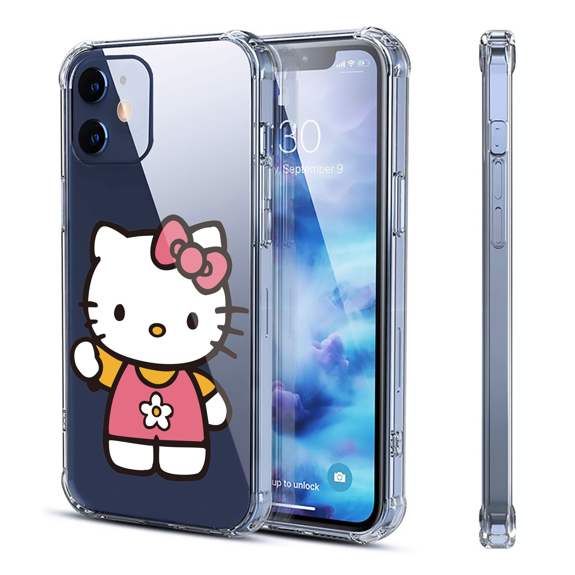 （画像用） Hello Kitty ハローキティ 【iPhone 12シリーズ対応】透明スマホケース（クリアソフトケース）
